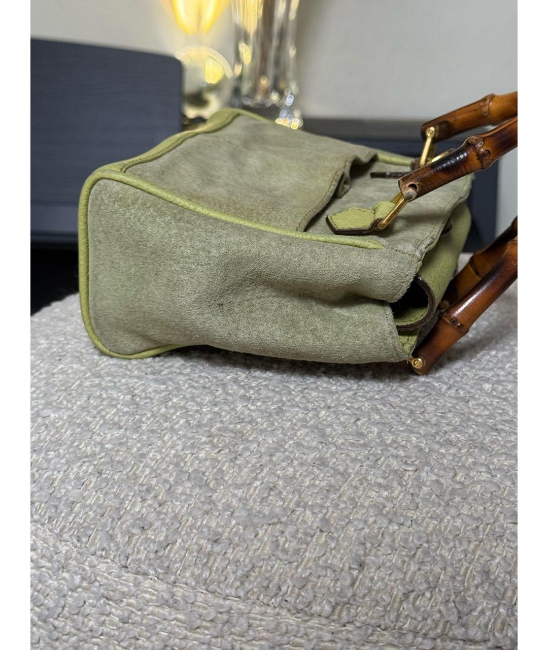 GUCCI Зеленая кожаная сумка через плечо, фото 5