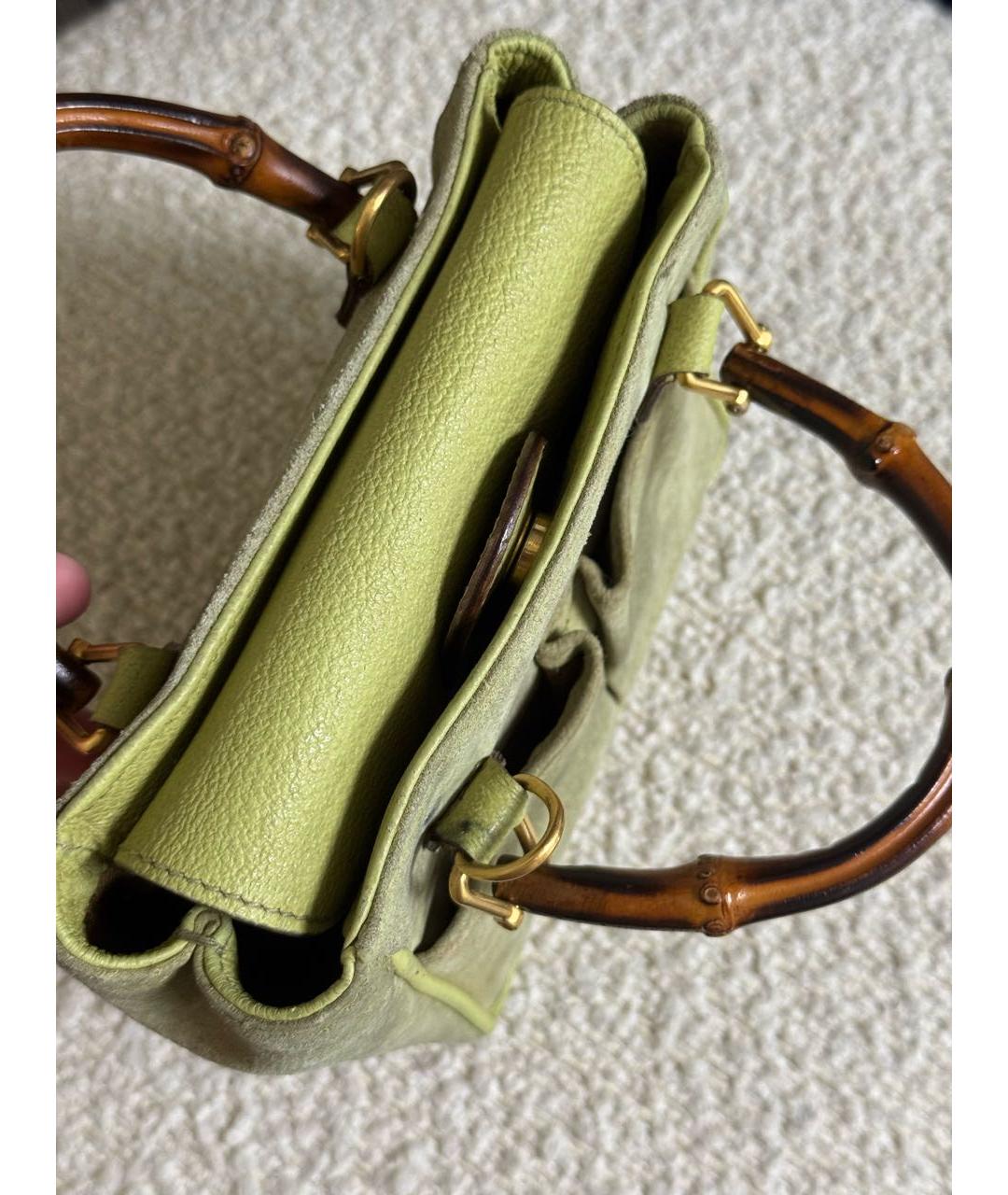 GUCCI Зеленая кожаная сумка через плечо, фото 8