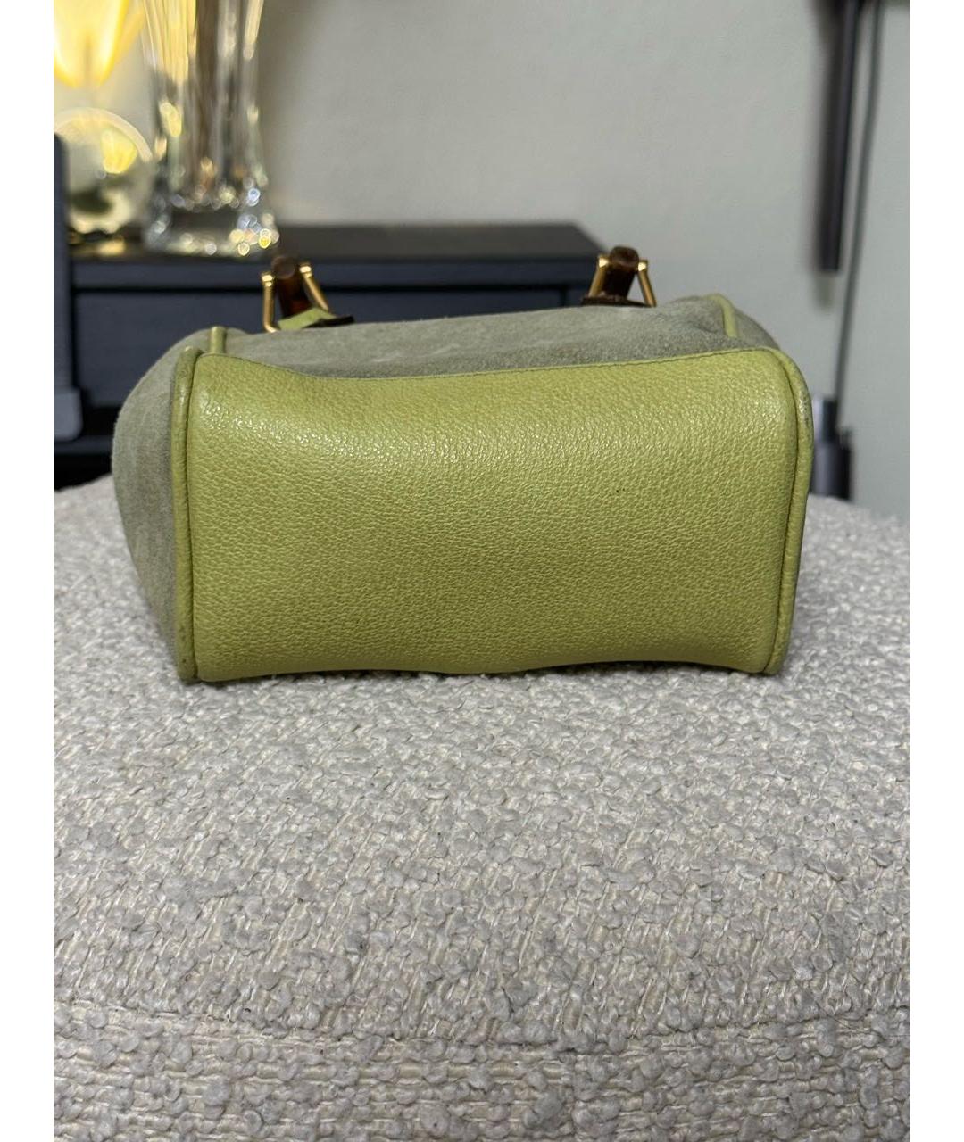 GUCCI Зеленая кожаная сумка через плечо, фото 6