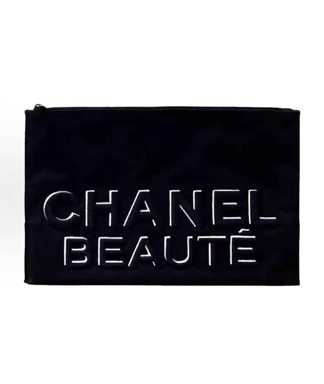 CHANEL Черная хлопковая косметичка, фото 5