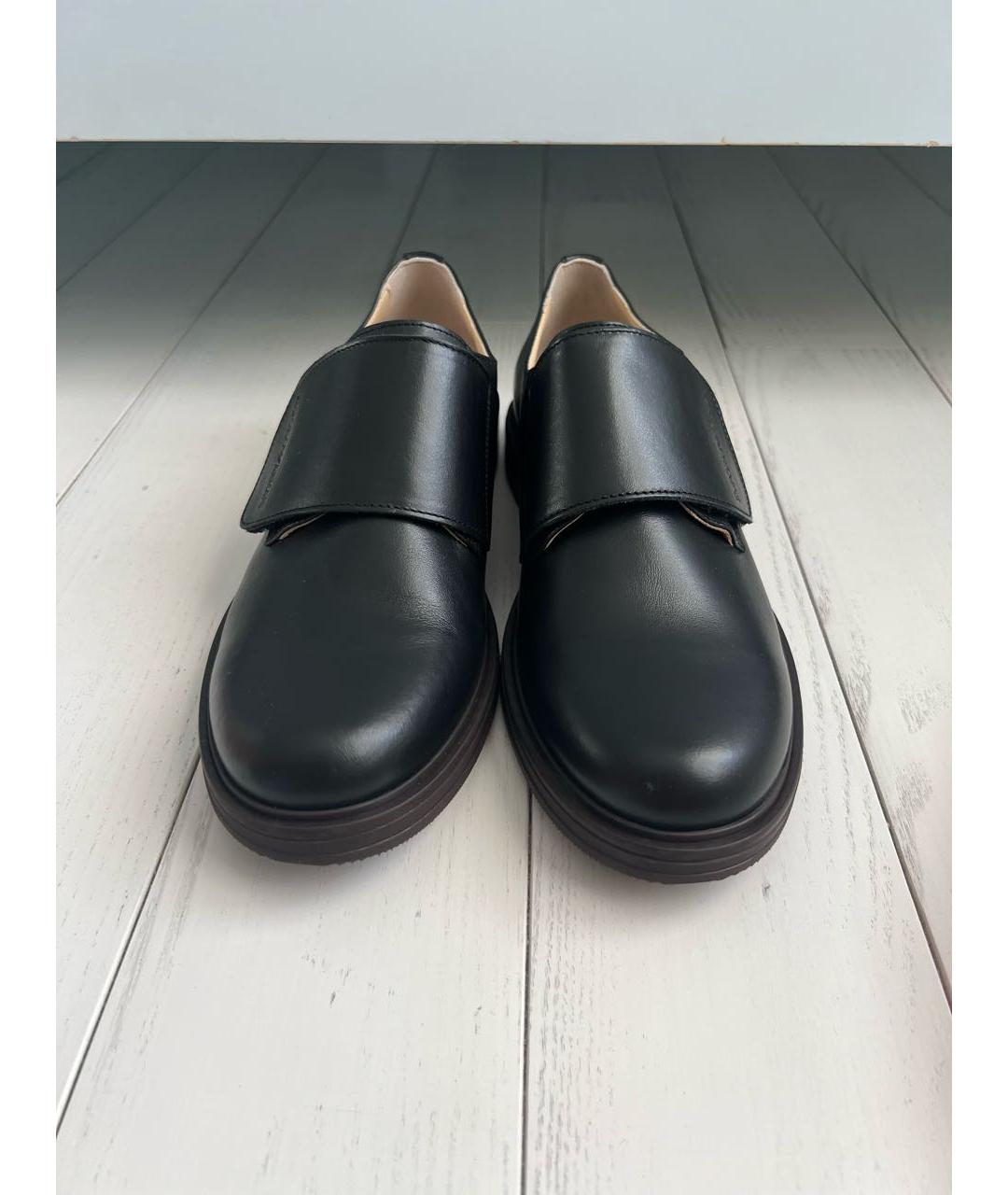 EMPORIO ARMANI Черные кожаные лоферы/мокасины, фото 2