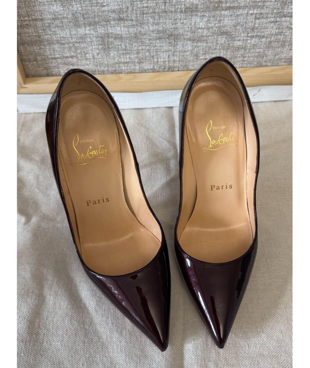 CHRISTIAN LOUBOUTIN Черные туфли из лакированной кожи, фото 2