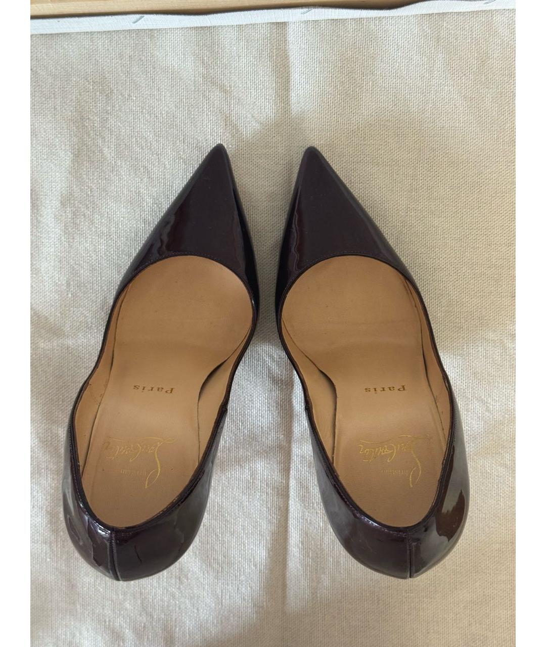 CHRISTIAN LOUBOUTIN Черные туфли из лакированной кожи, фото 3