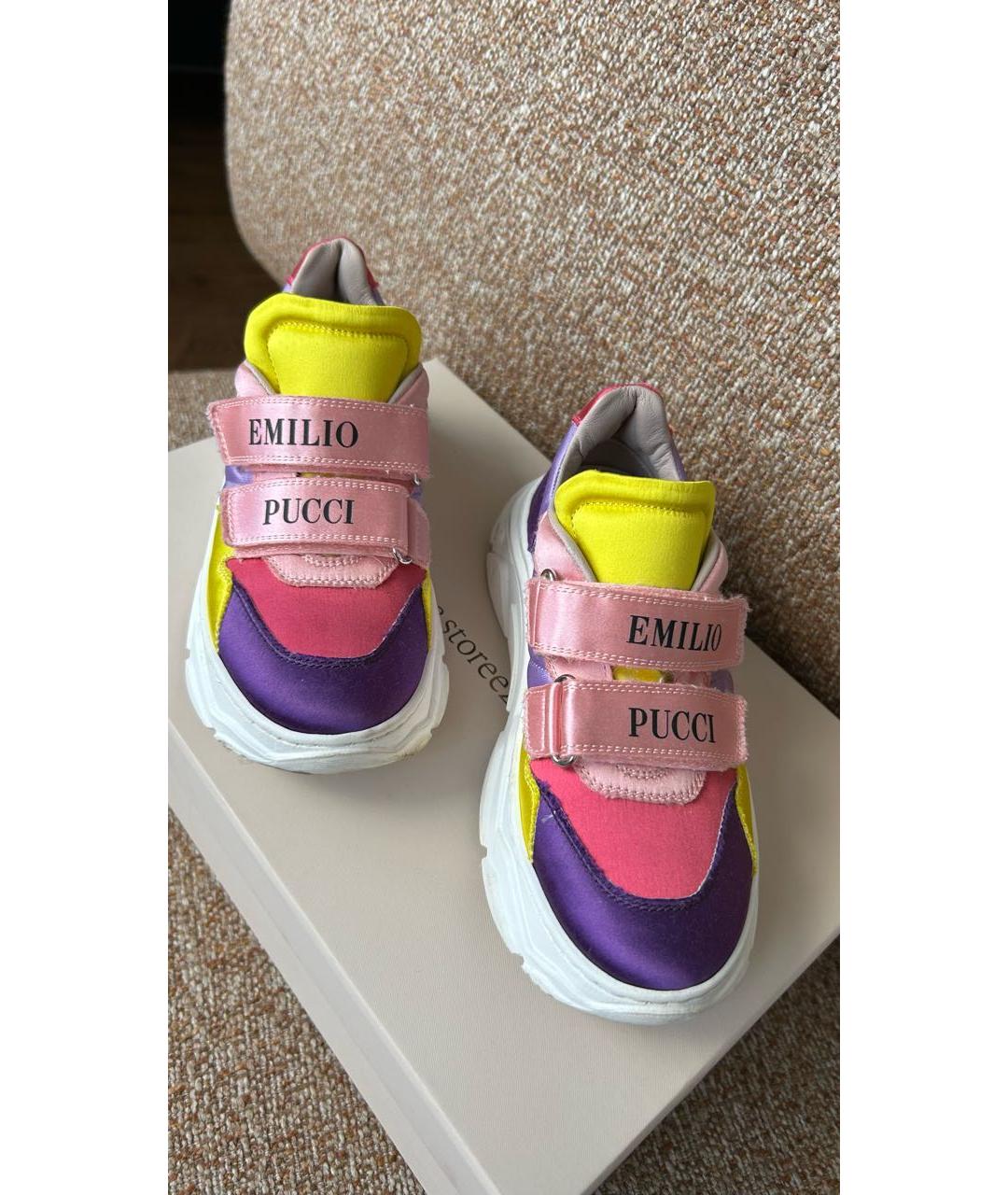 EMILIO PUCCI Мульти текстильные кеды, фото 5