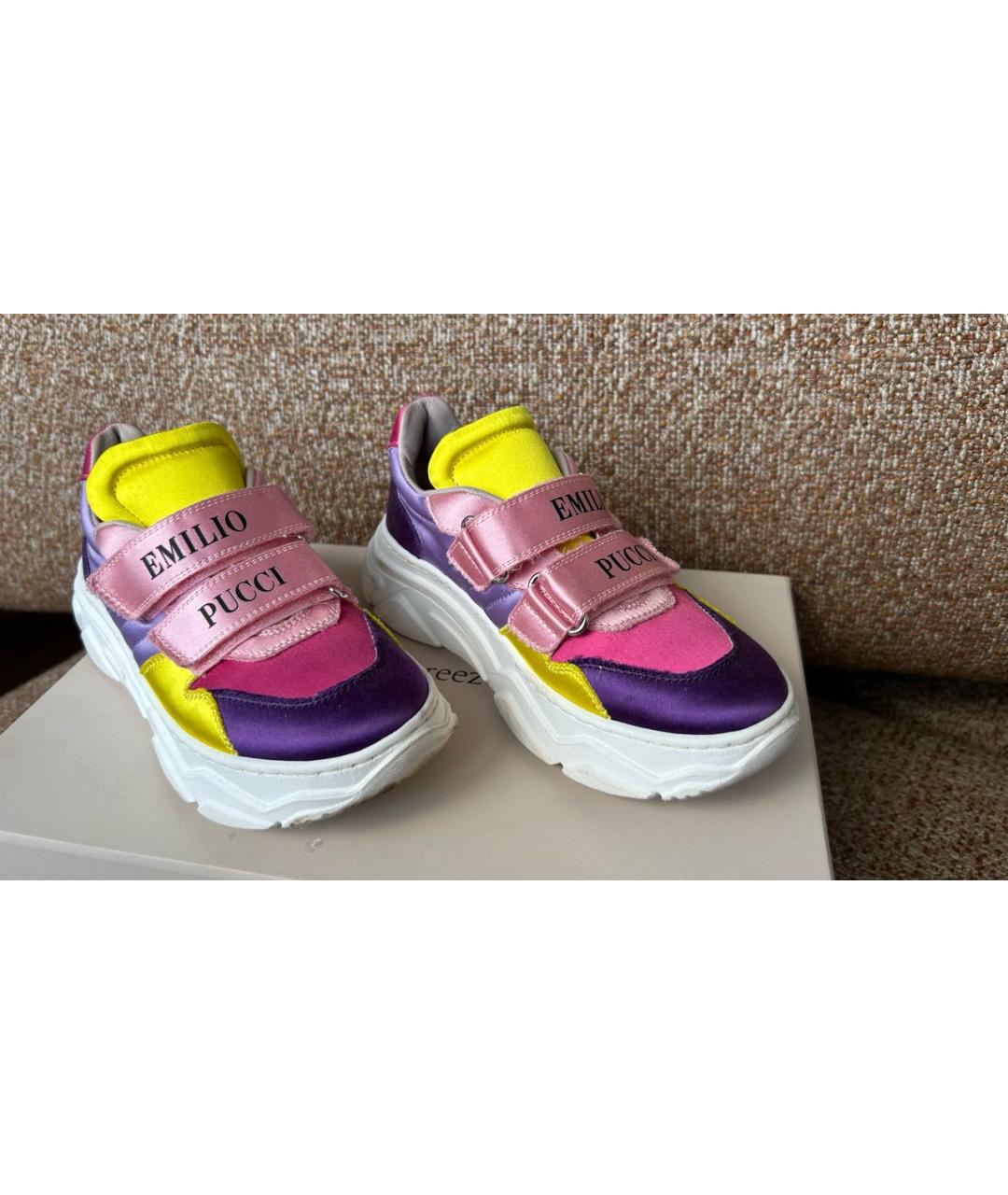 EMILIO PUCCI Мульти текстильные кеды, фото 4
