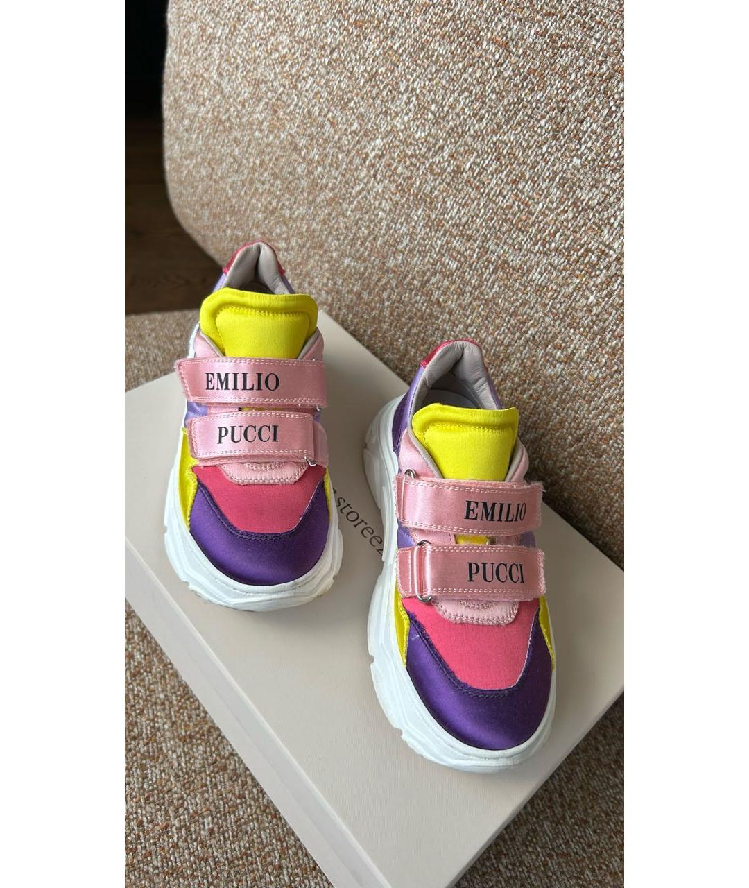 EMILIO PUCCI Мульти текстильные кеды, фото 6