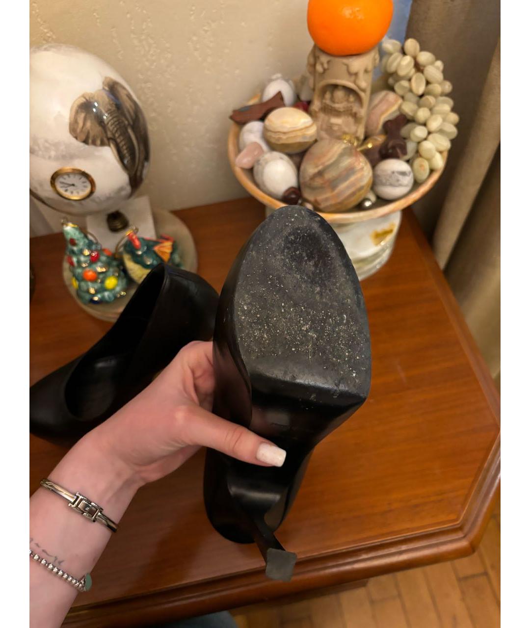 SAINT LAURENT Черные туфли из лакированной кожи, фото 7