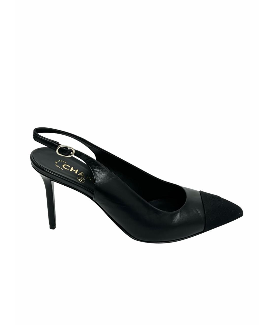 CHANEL Черные кожаные туфли, фото 1