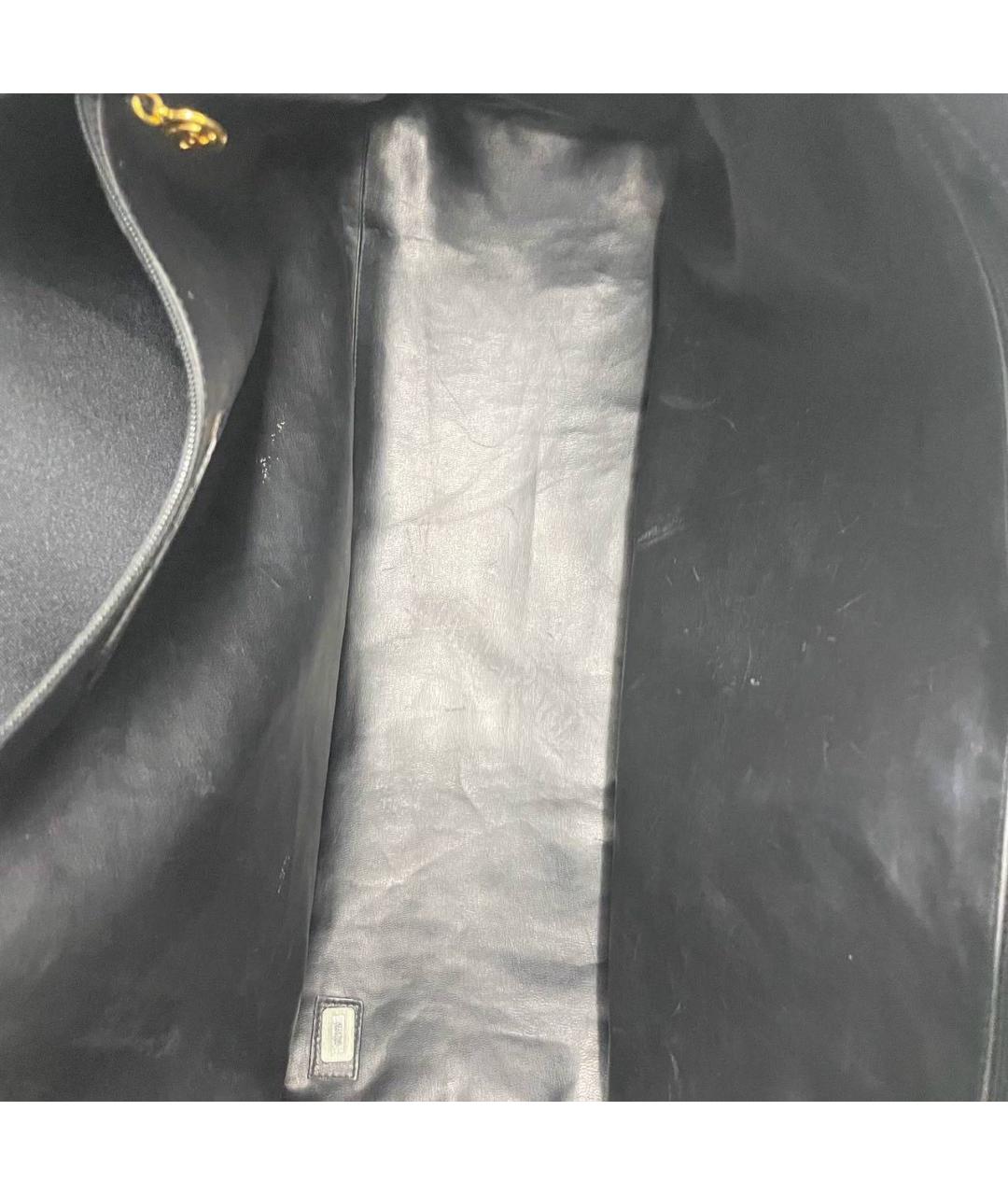 CHANEL Черная кожаная сумка тоут, фото 4