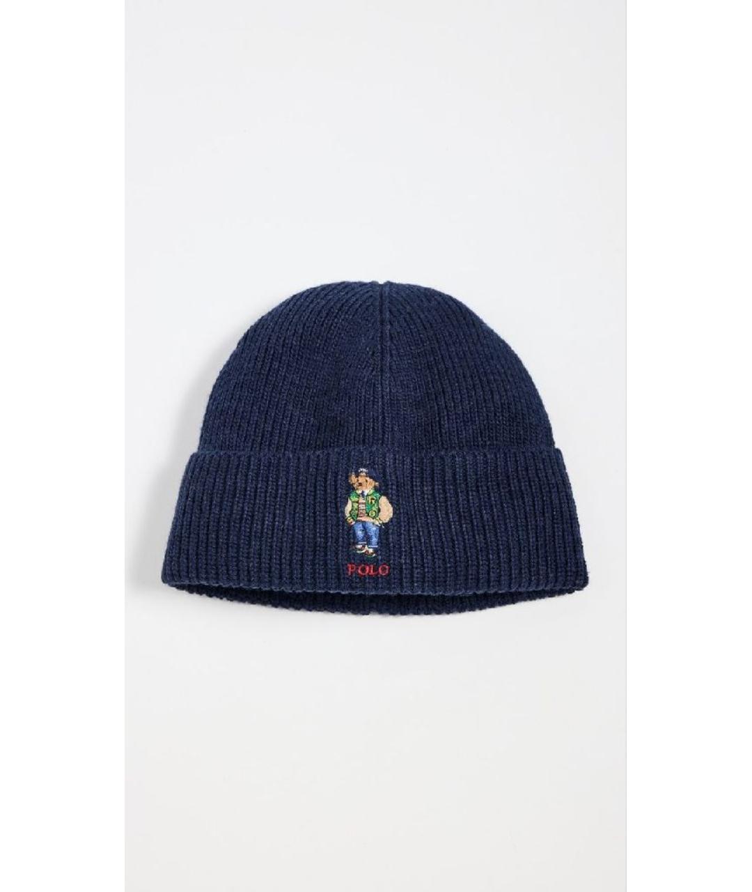 POLO RALPH LAUREN Темно-синяя шерстяная шапка, фото 7