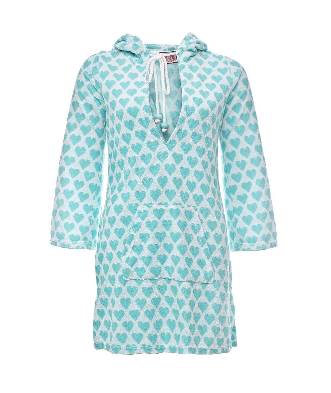 JUICY COUTURE Бирюзовое хлопковое повседневное платье, фото 8
