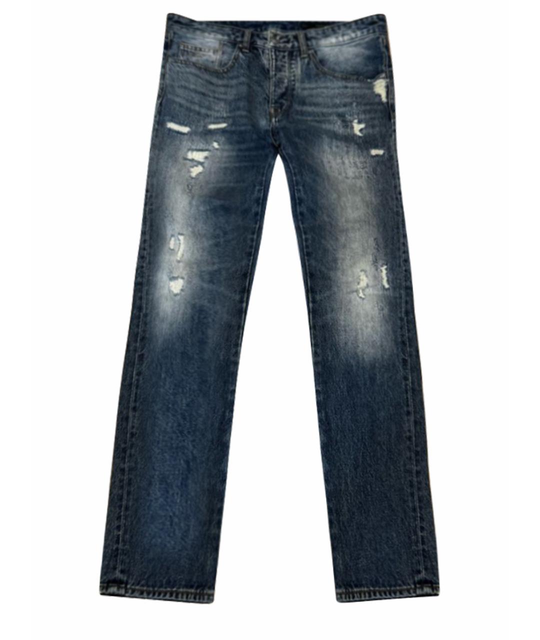 ARMANI EXCHANGE Синие хлопковые прямые джинсы, фото 1