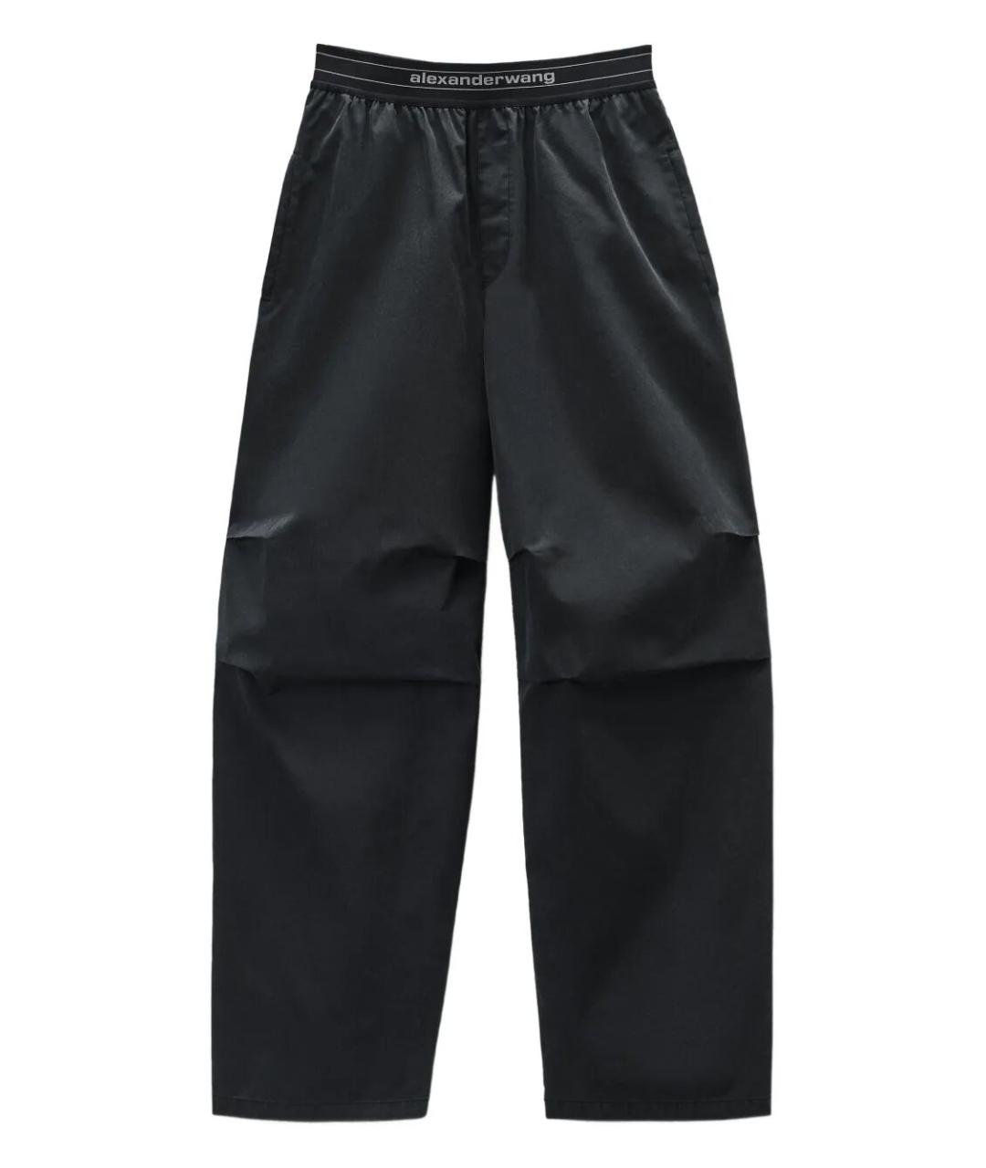 ALEXANDER WANG Черные полиэстеровые прямые брюки, фото 1