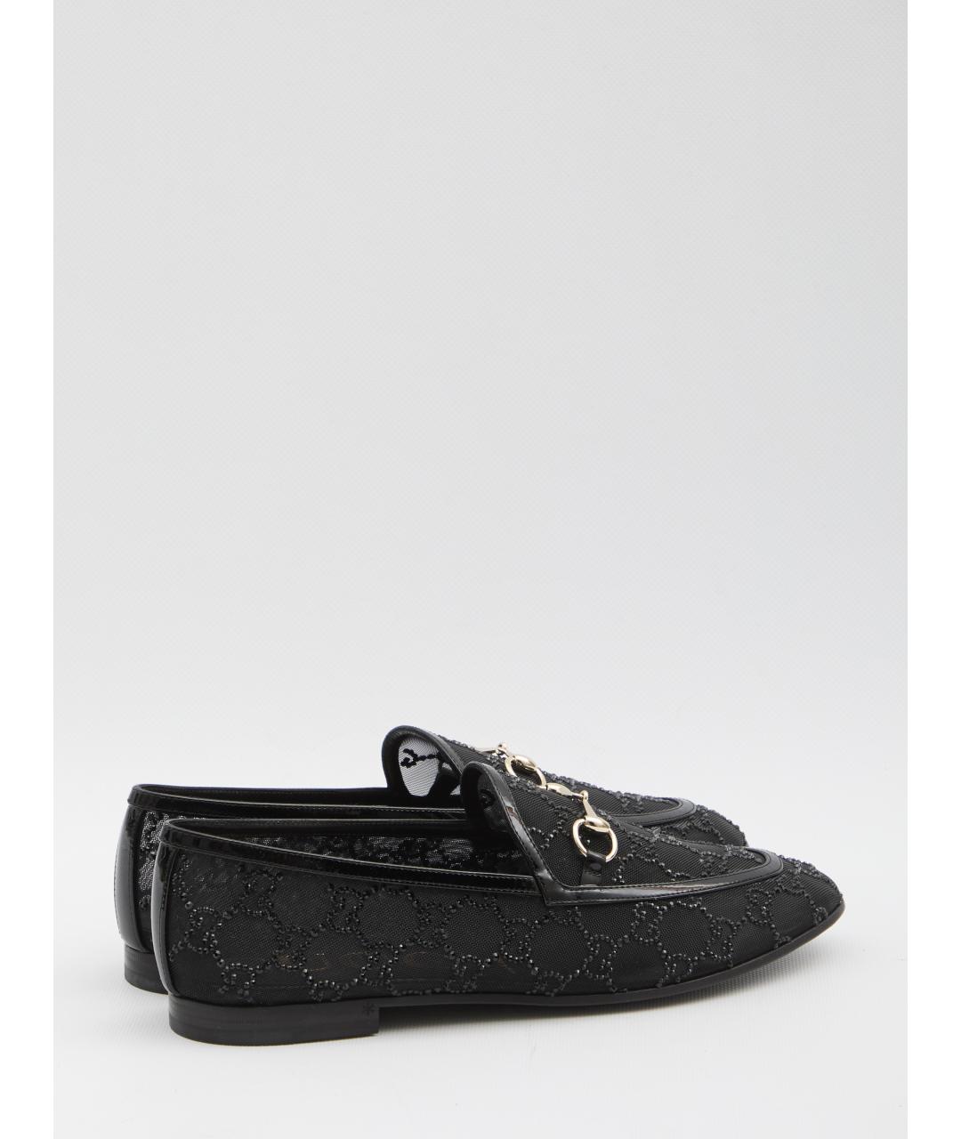 GUCCI Черные текстильные лоферы, фото 3