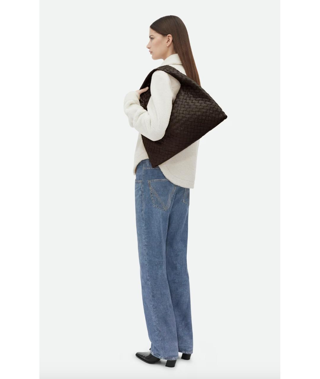 BOTTEGA VENETA Коричневая кожаная сумка через плечо, фото 2