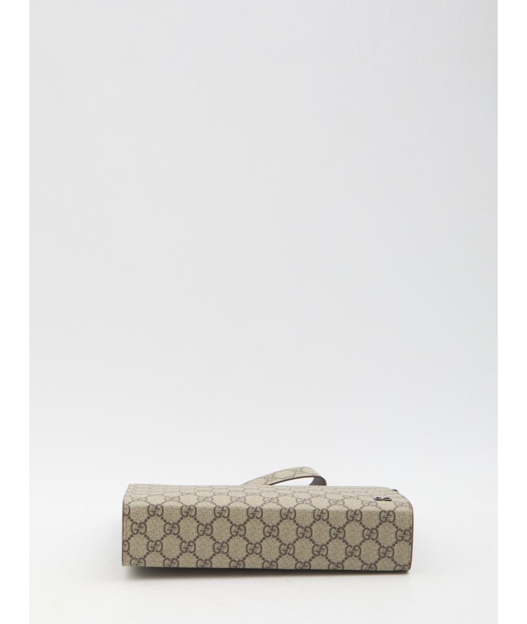 GUCCI Бежевая жаккардовая папка для документов, фото 5
