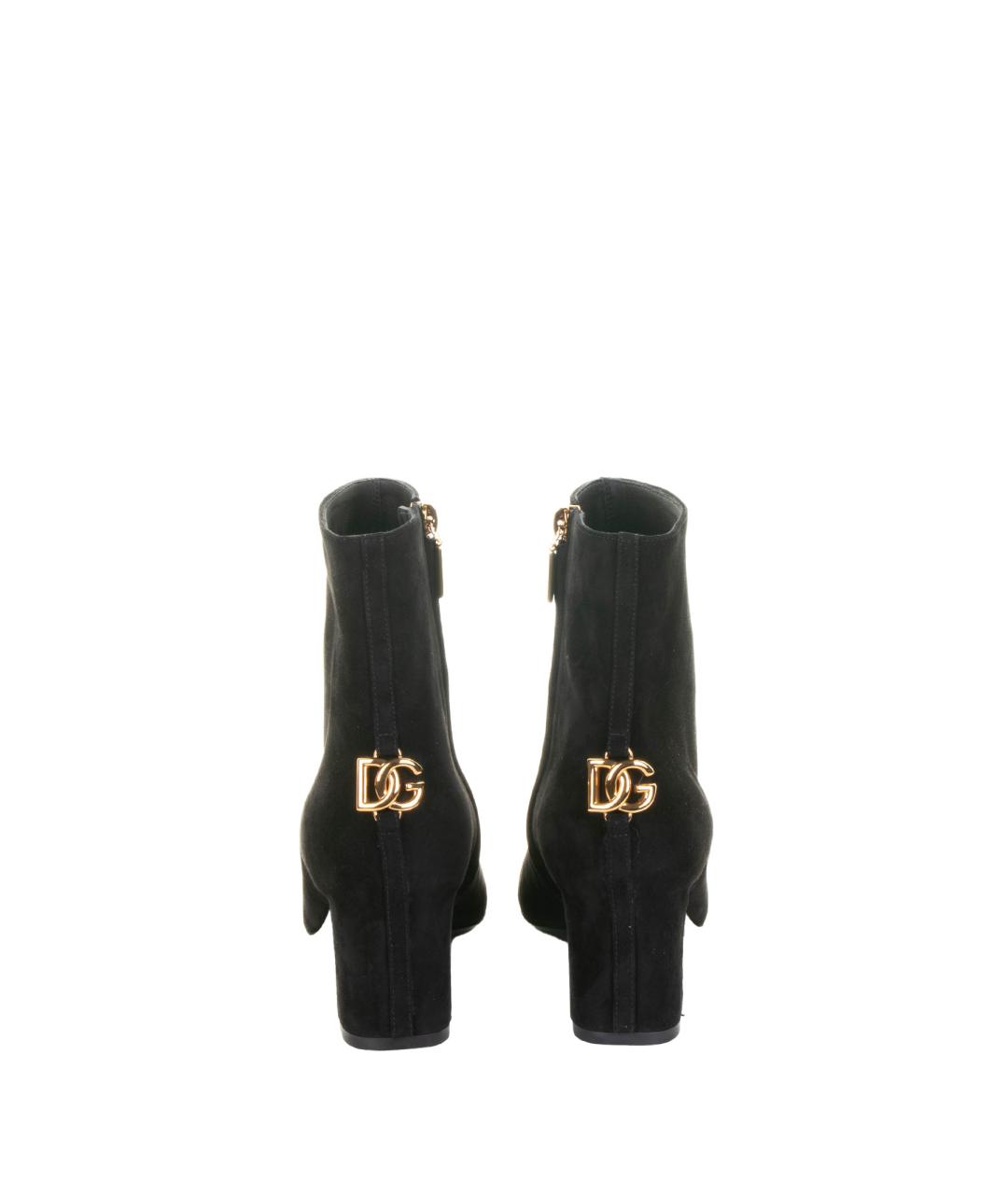 DOLCE&GABBANA Черные кожаные сапоги, фото 5