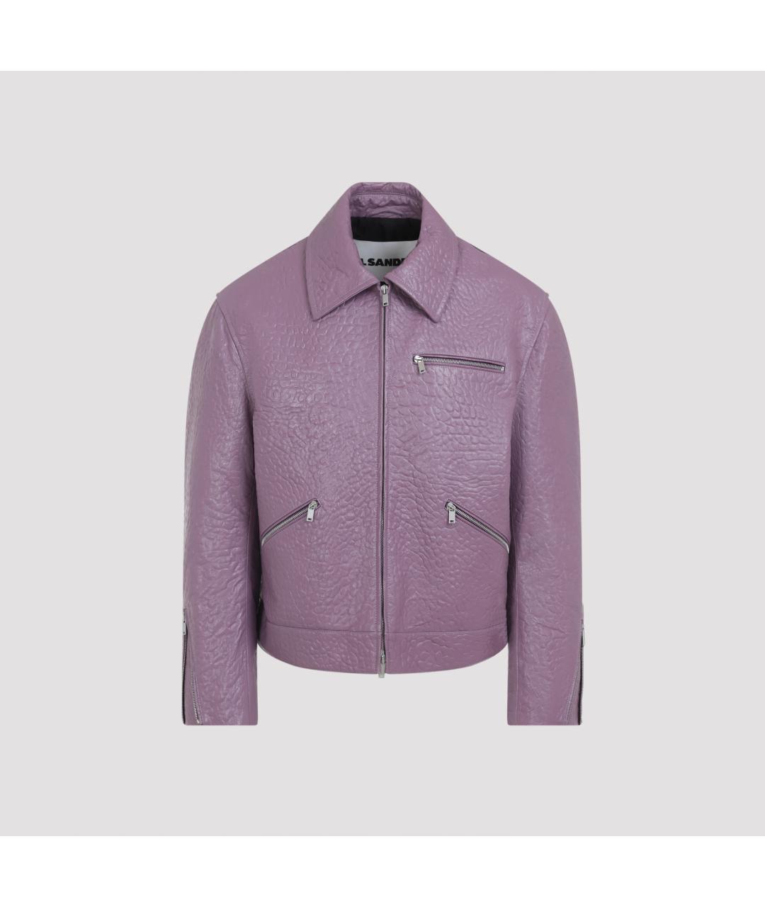 JIL SANDER Фиолетовая кожаная куртка, фото 3