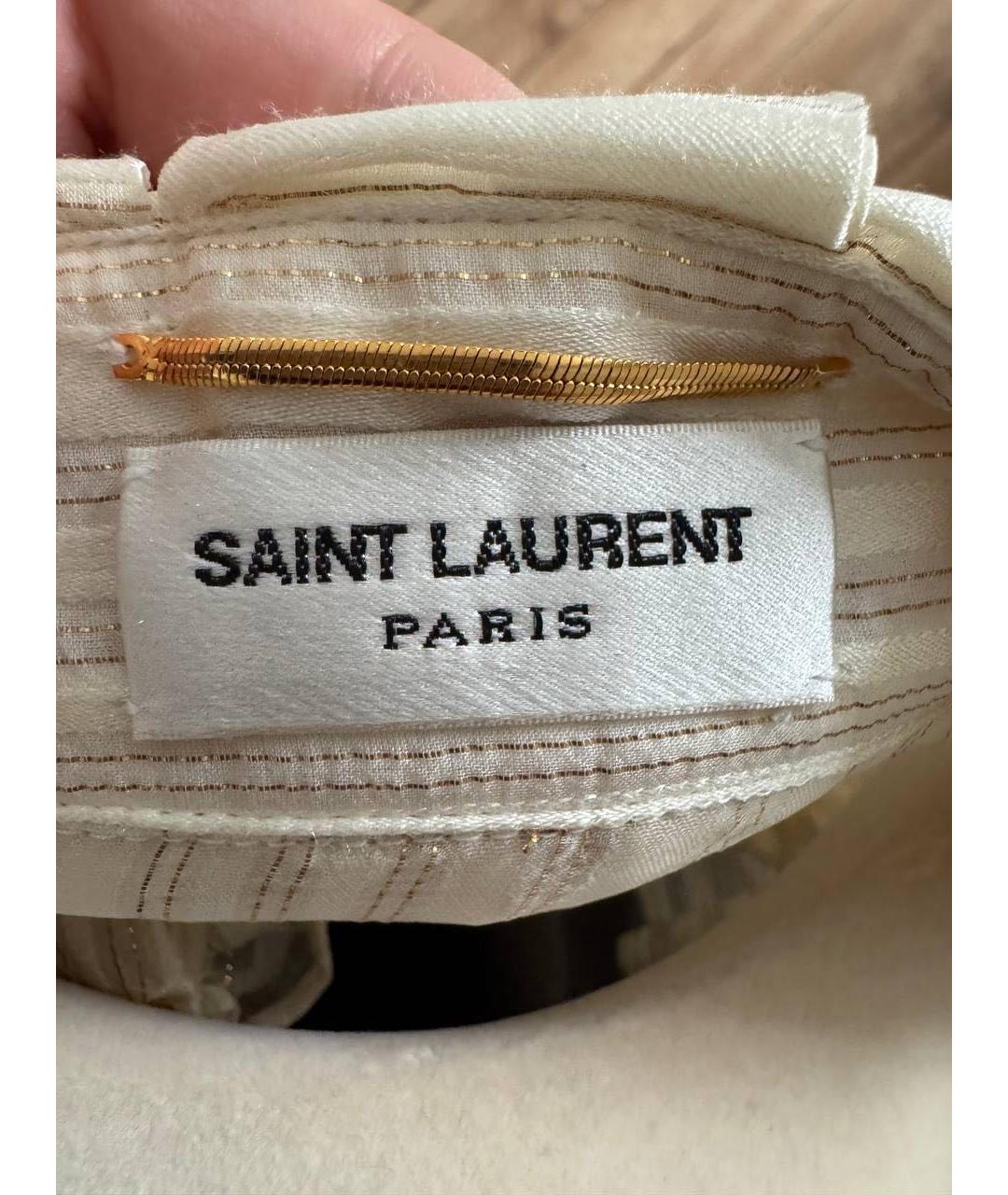 SAINT LAURENT Шелковая блузы, фото 4