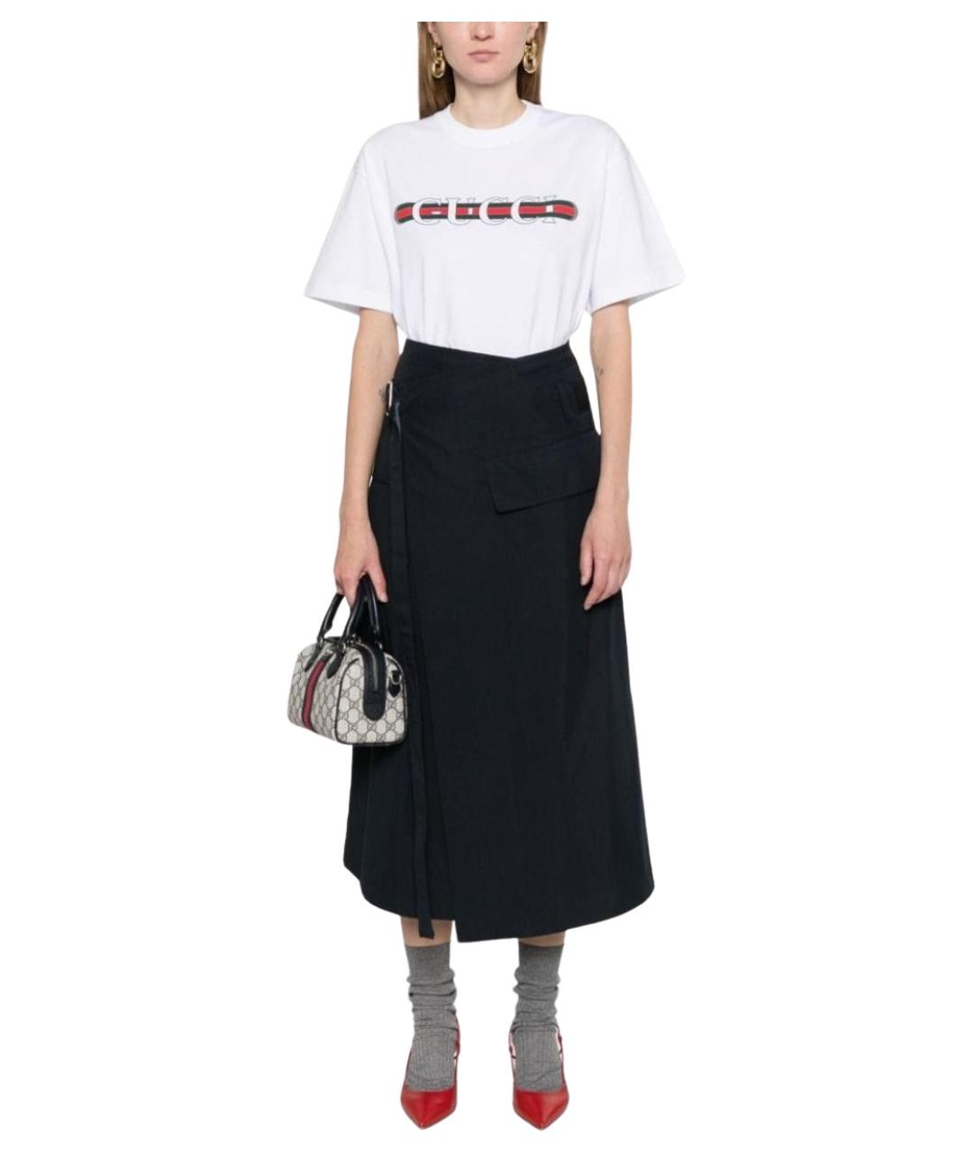 GUCCI Белая хлопковая футболка, фото 3