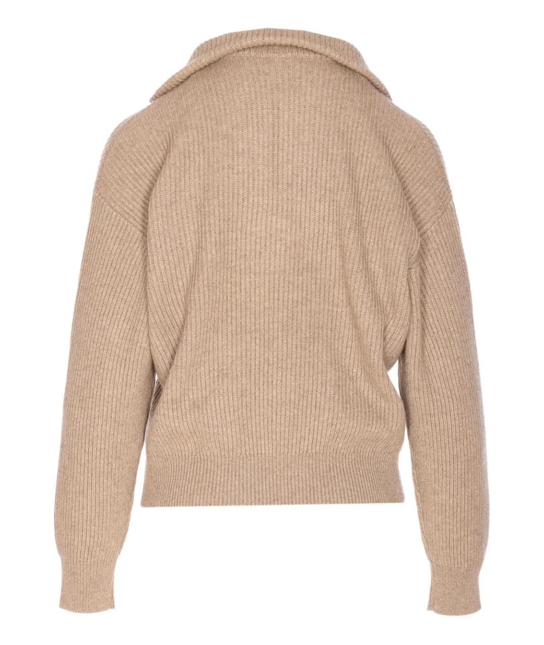 BRUNELLO CUCINELLI Бежевый шерстяной джемпер / свитер, фото 3