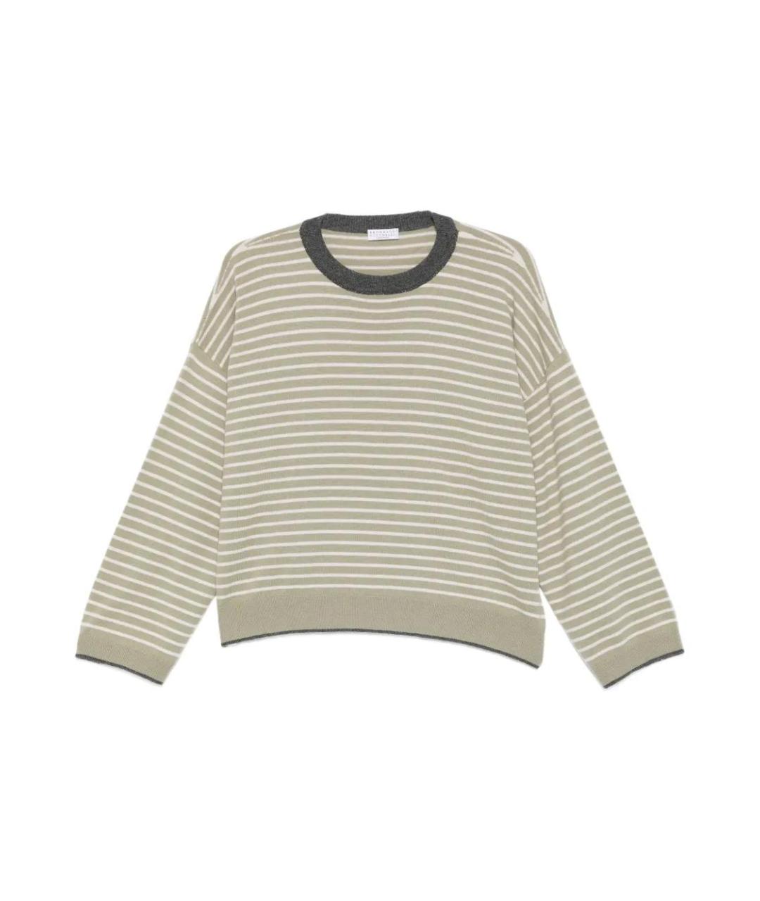 BRUNELLO CUCINELLI Бежевый джемпер / свитер, фото 2