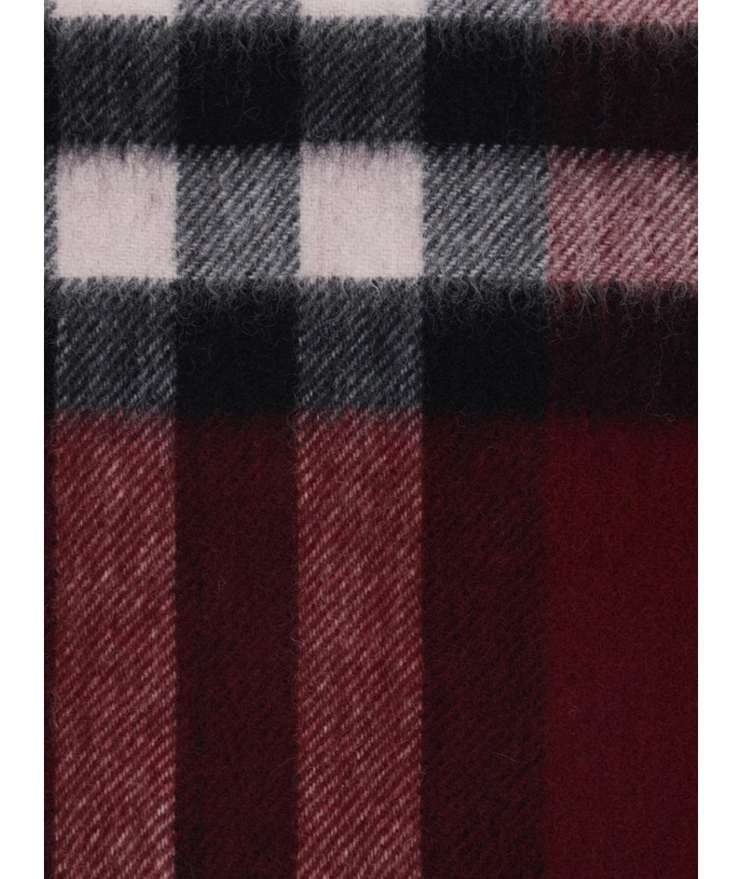 BURBERRY Бордовый кашемировый шарф, фото 3