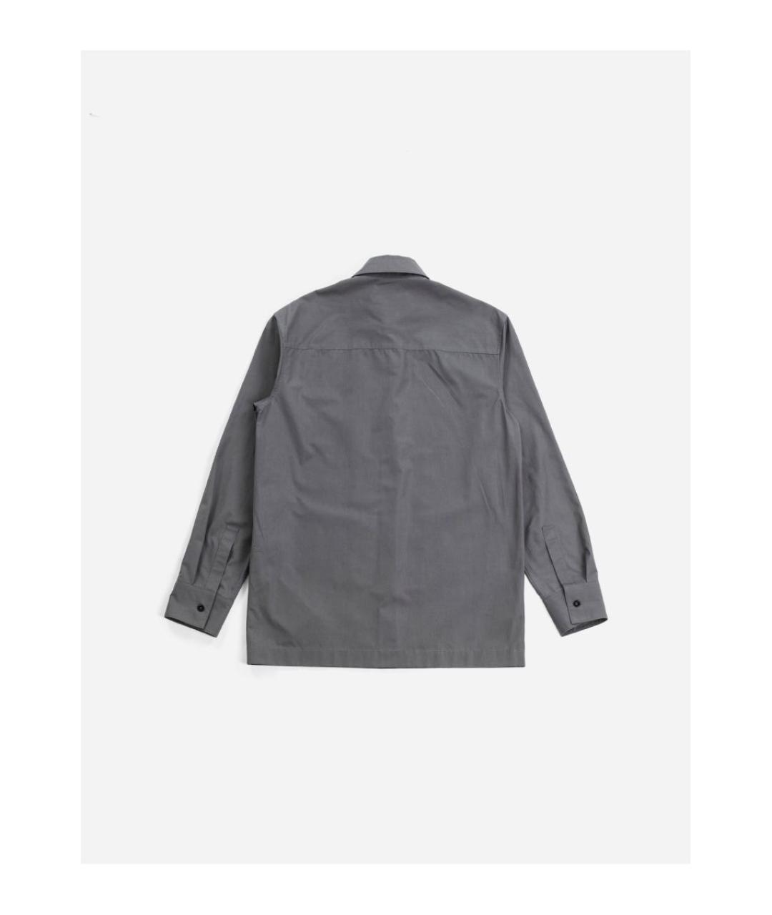 JIL SANDER Антрацитовая хлопковая кэжуал рубашка, фото 2