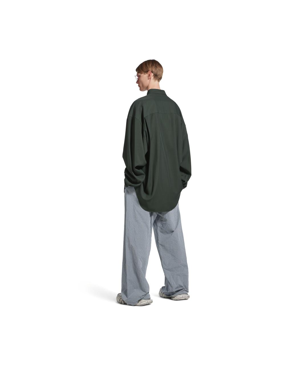 BALENCIAGA Зеленая кэжуал рубашка, фото 4