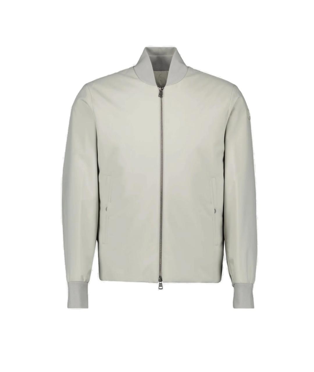 MONCLER Белая полиэстеровая куртка, фото 1