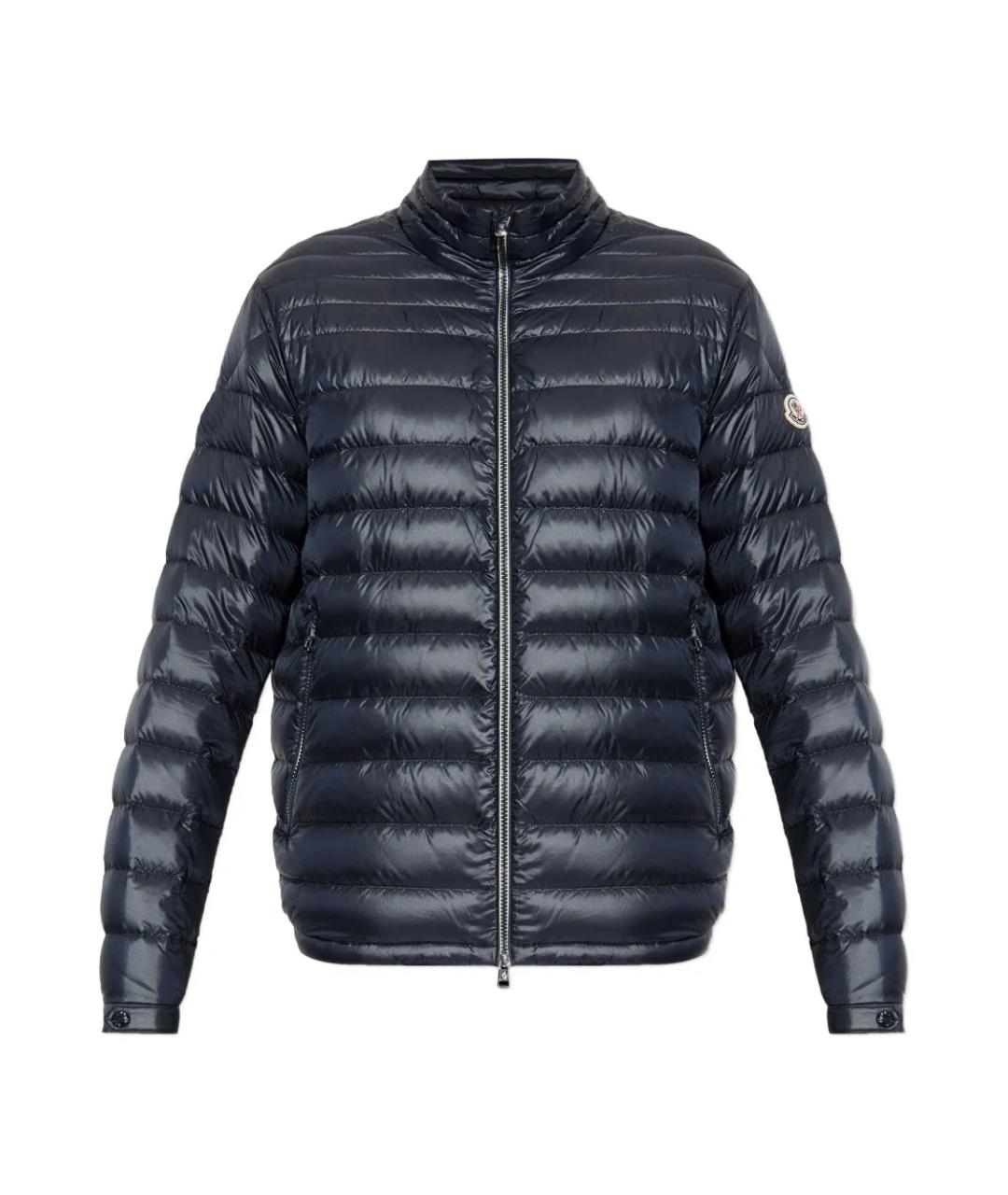 MONCLER Темно-синяя полиамидовая куртка, фото 1