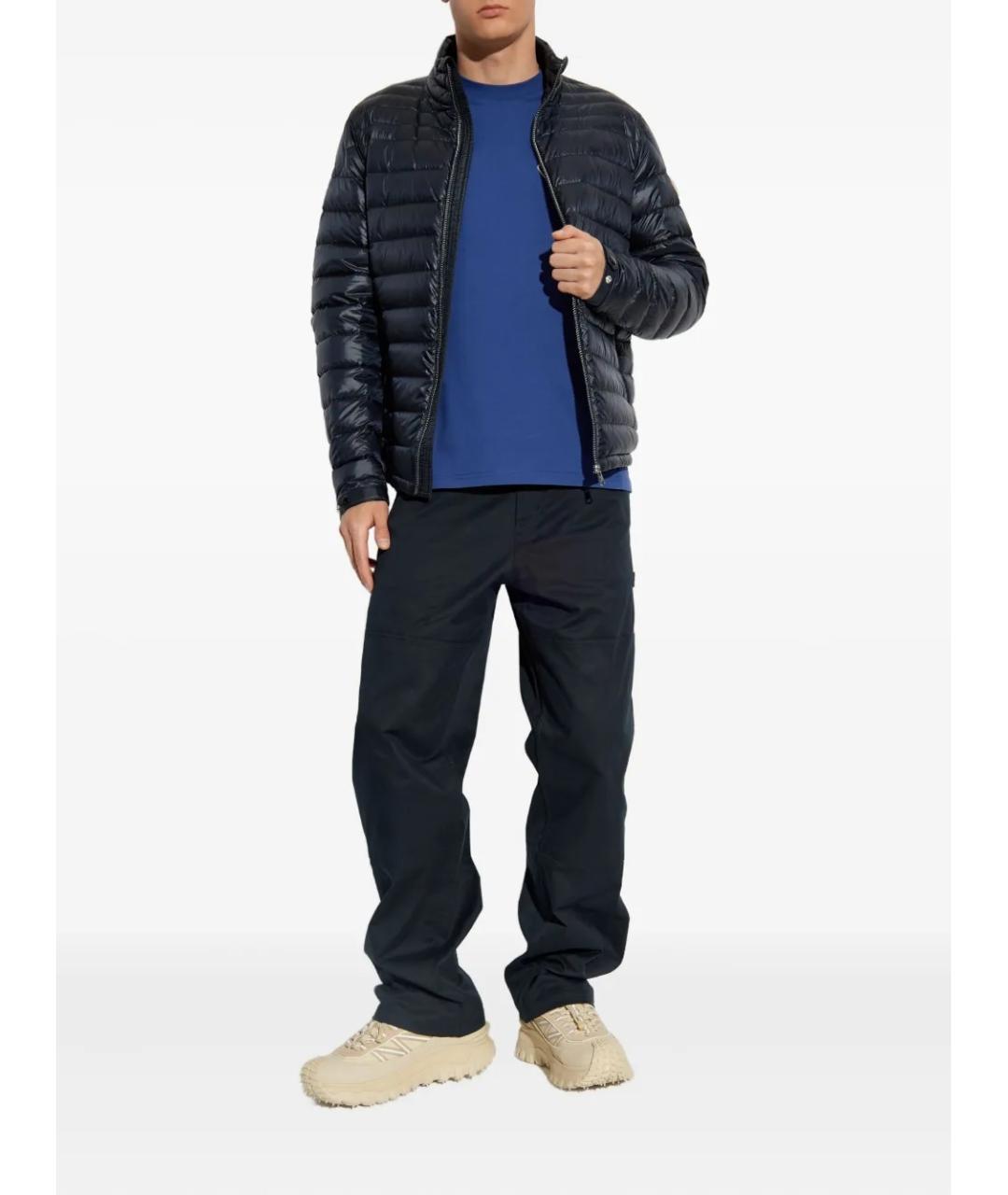 MONCLER Темно-синяя полиамидовая куртка, фото 2