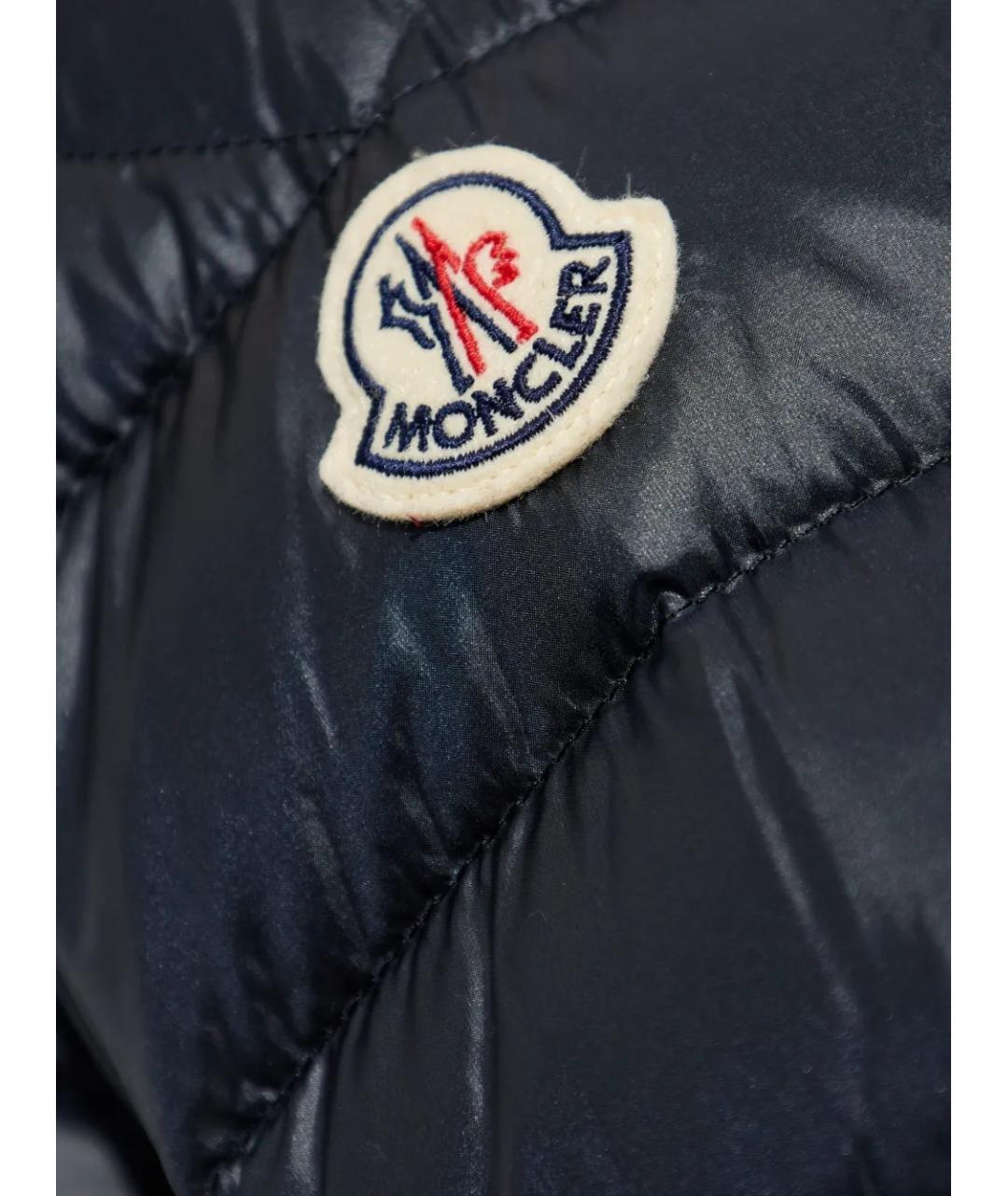 MONCLER Темно-синяя полиамидовая куртка, фото 5