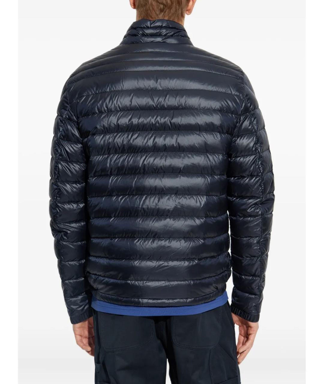 MONCLER Темно-синяя полиамидовая куртка, фото 4
