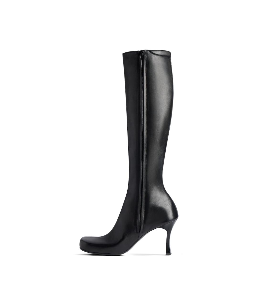 BALENCIAGA Черные кожаные сапоги, фото 4