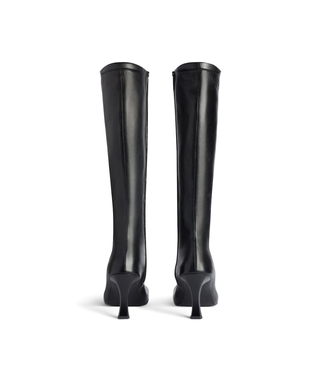 BALENCIAGA Черные кожаные сапоги, фото 5