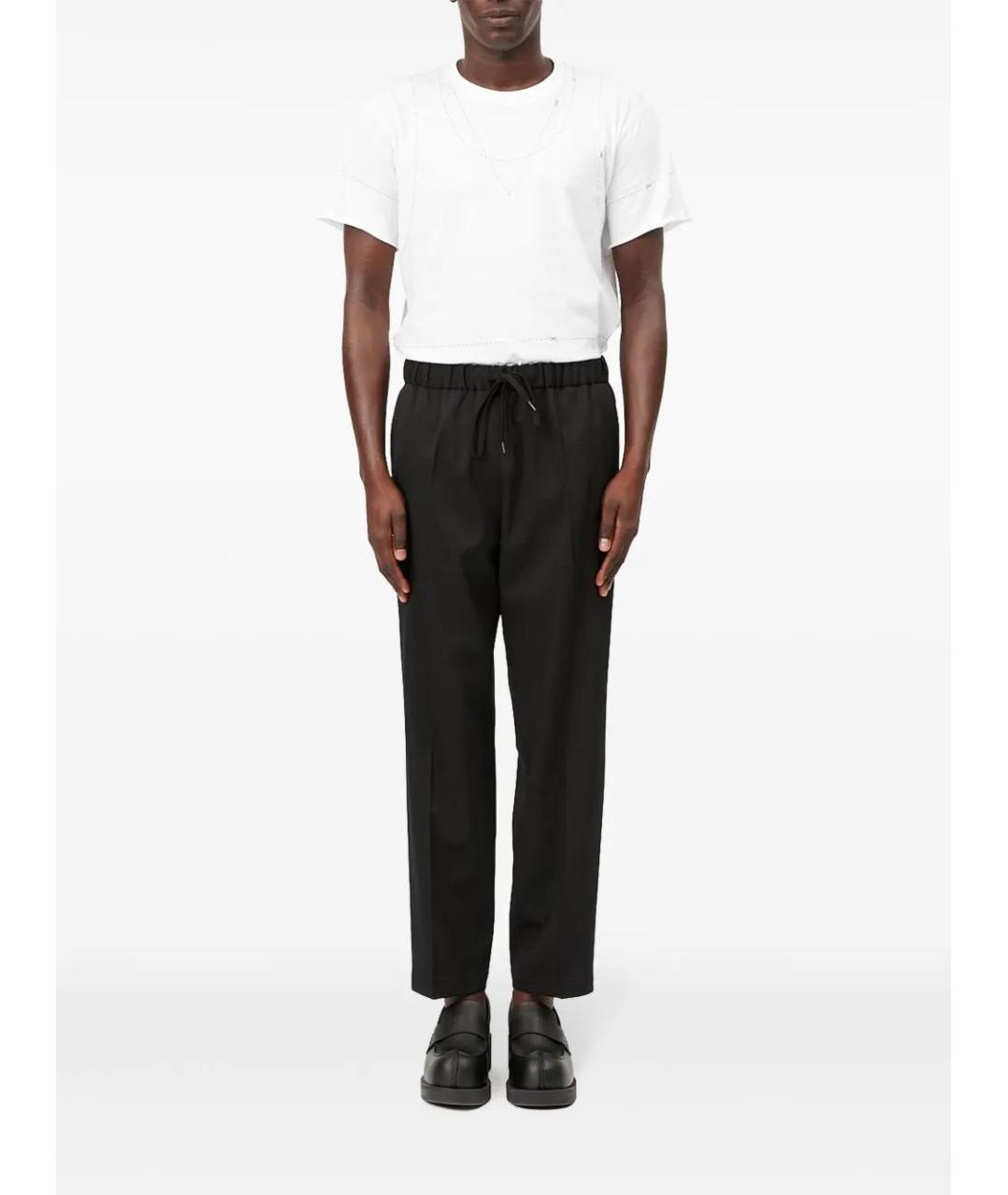MM6 MAISON MARGIELA Черные полиэстеровые повседневные брюки, фото 2