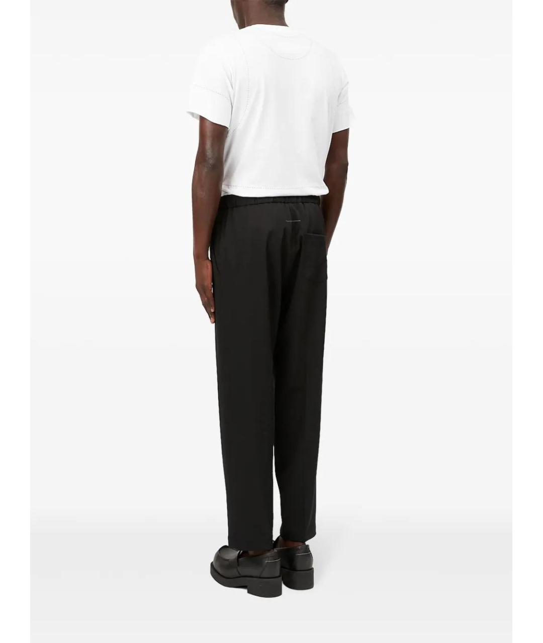 MM6 MAISON MARGIELA Черные полиэстеровые повседневные брюки, фото 5
