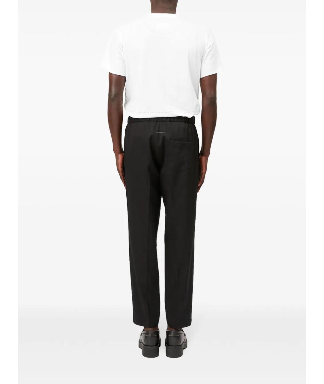 MM6 MAISON MARGIELA Черные полиэстеровые повседневные брюки, фото 4