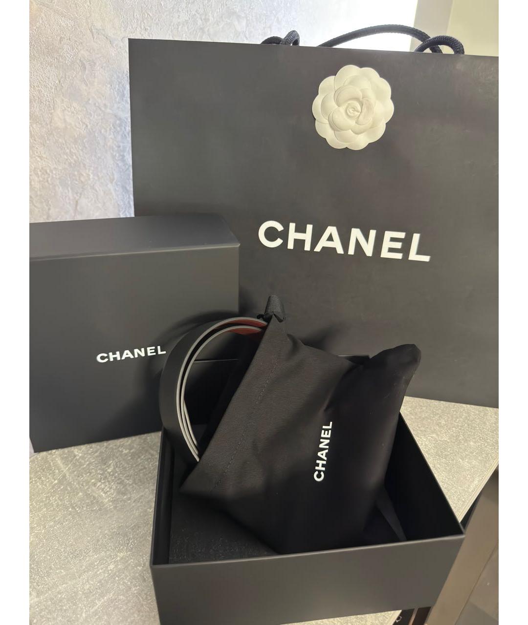 CHANEL Черный кожаный ремень, фото 4