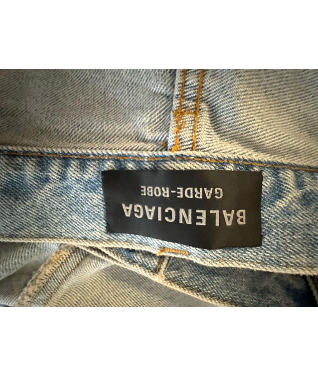 BALENCIAGA Синие хлопковые джинсы, фото 4