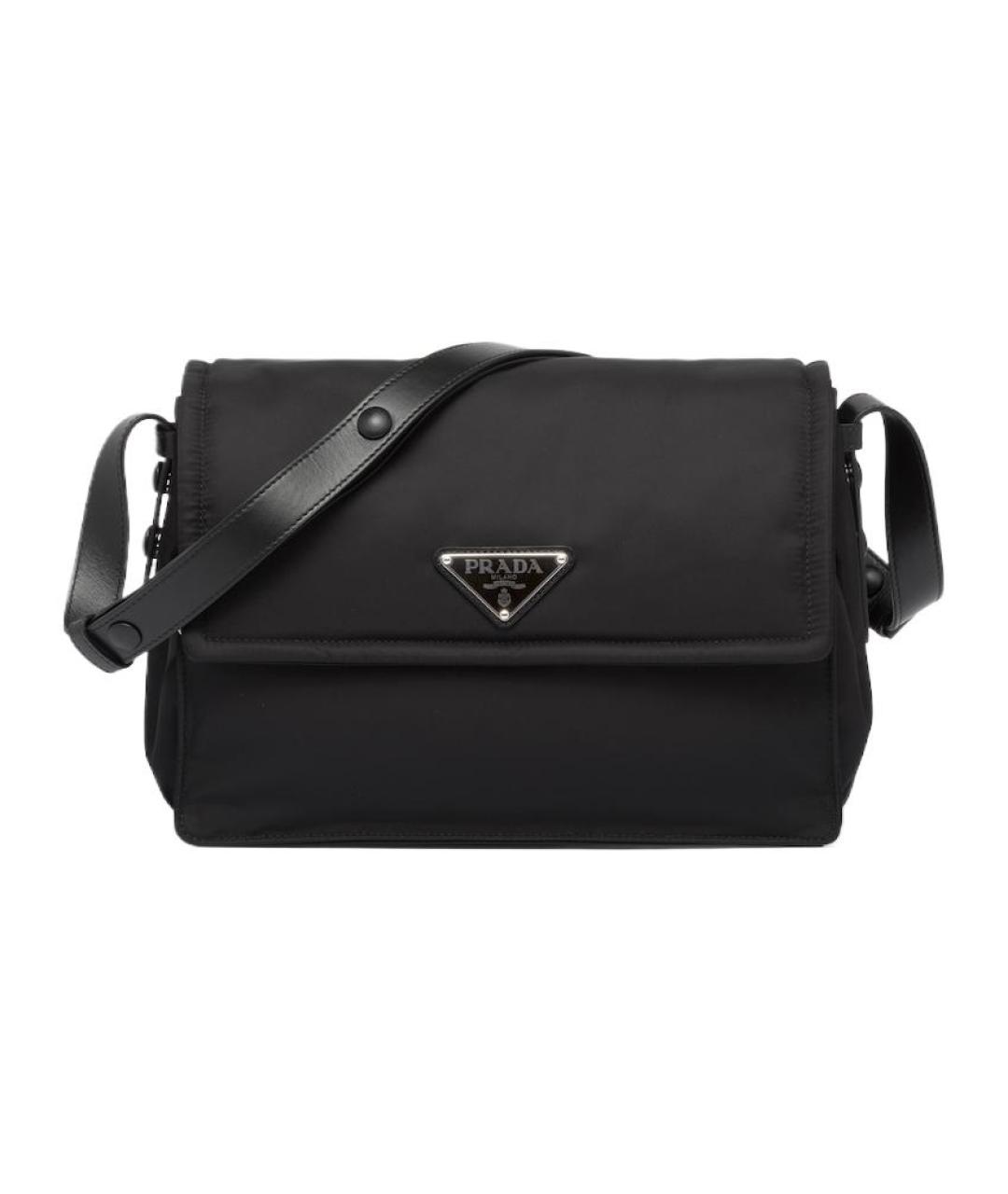 PRADA Черная тканевая сумка через плечо, фото 1