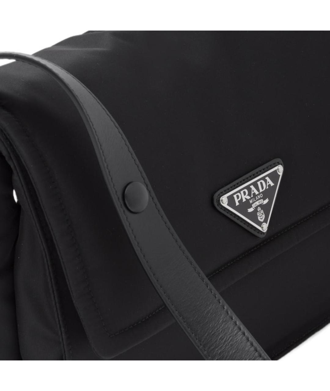 PRADA Черная тканевая сумка через плечо, фото 5