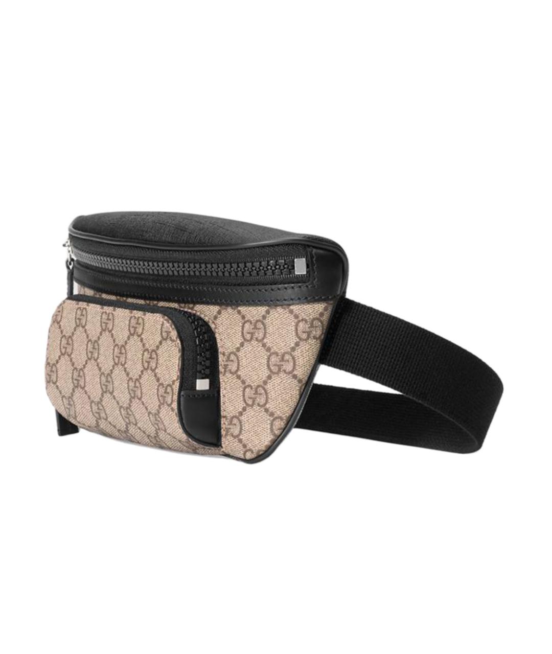 GUCCI Черная хлопковая поясная сумка, фото 2