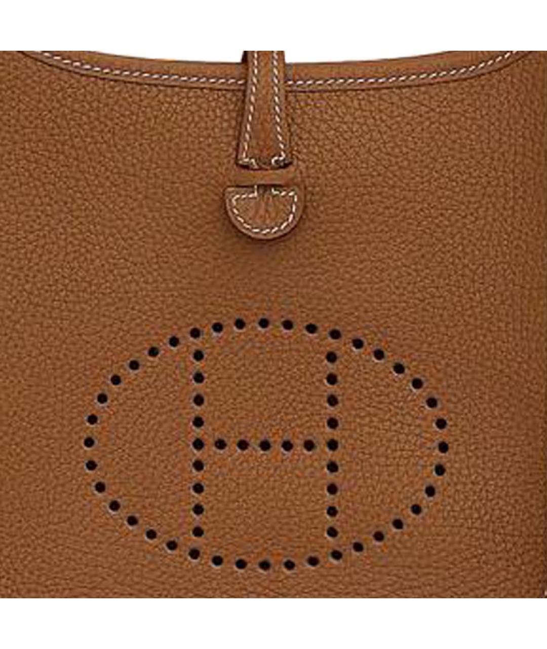 HERMES Коричневая кожаная сумка через плечо, фото 5