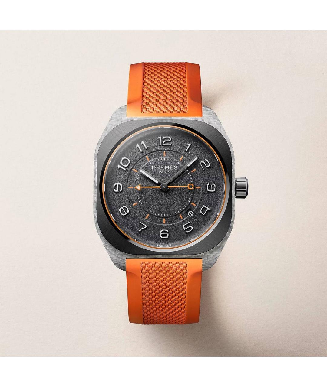 HERMES Оранжевое часы, фото 5