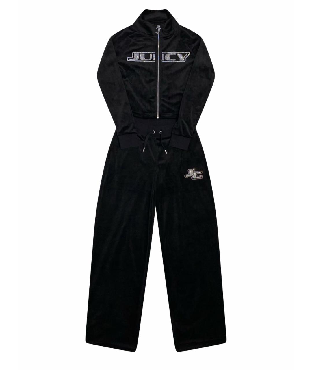 JUICY COUTURE Черный велюровый спортивные костюмы, фото 1