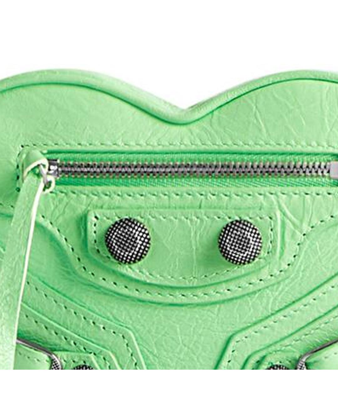 BALENCIAGA Салатовая кожаная сумка через плечо, фото 5