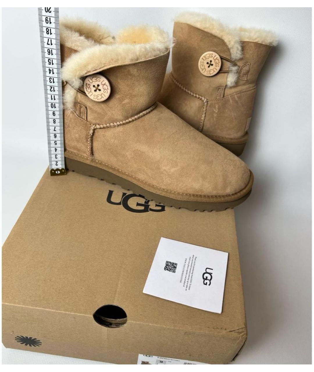 UGG AUSTRALIA Бежевые сапоги, фото 5