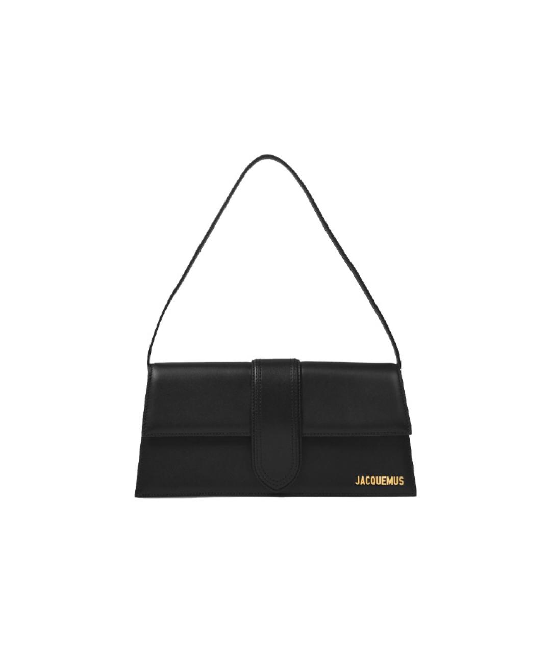 JACQUEMUS Черная кожаная сумка через плечо, фото 1